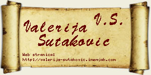 Valerija Šutaković vizit kartica